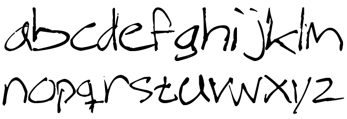 Magnus Handwriting Font LOWERCASE