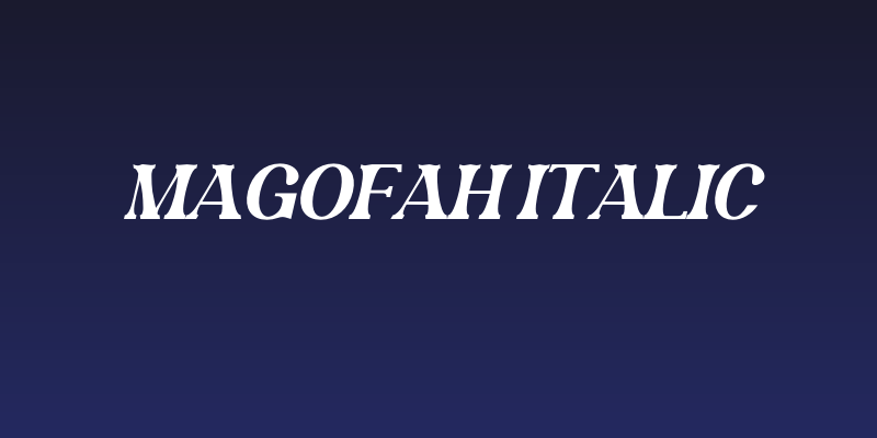 Magofah Italic Social Header