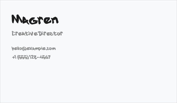Magren Business Card