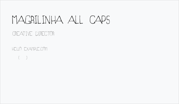 Magrilinha All Caps Business Card