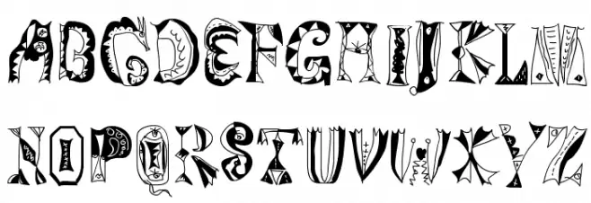 Magyarish Schriftart Groß