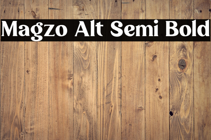 Magzo Alt Semi Bold Example 1