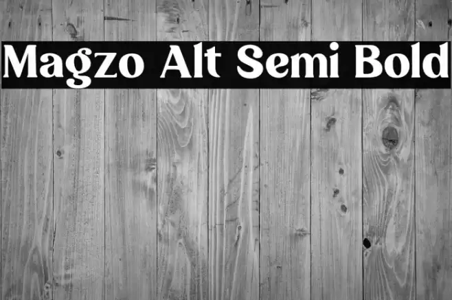 Magzo Alt Semi Bold Fuentes examples