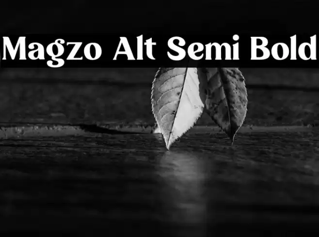 Magzo Alt Semi Bold Fuentes examples