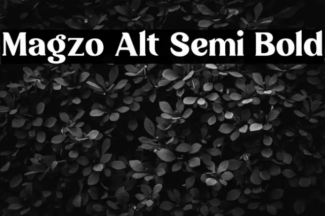 Magzo Alt Semi Bold Fuentes examples