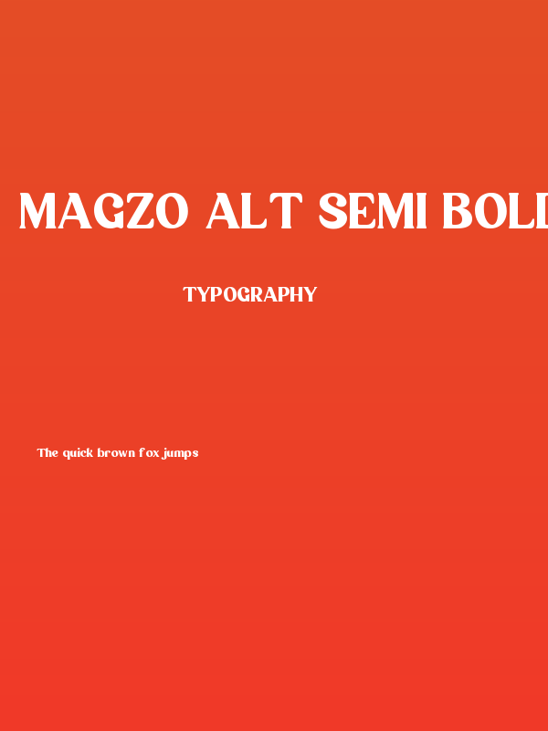 Magzo Alt Semi Bold Poster