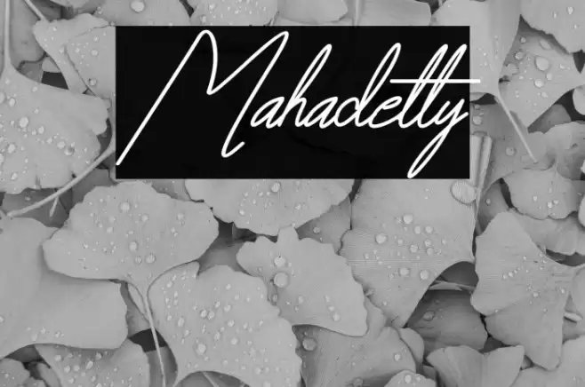Mahadetty Font examples