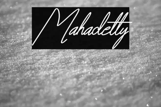 Mahadetty Font examples