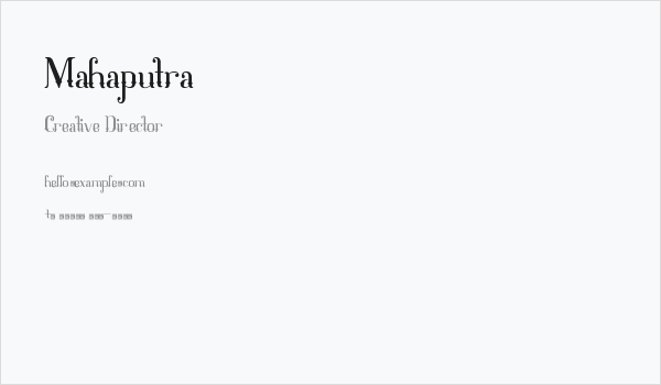 Mahaputra Business Card