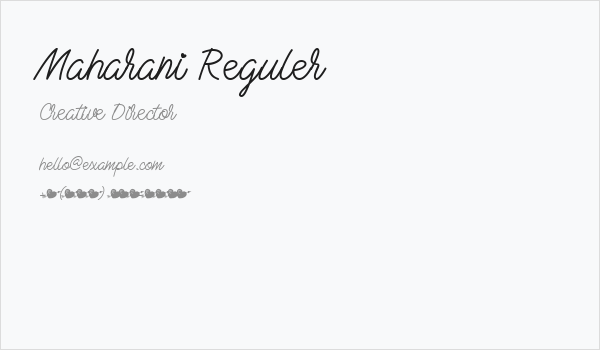 Maharani Reguler Business Card