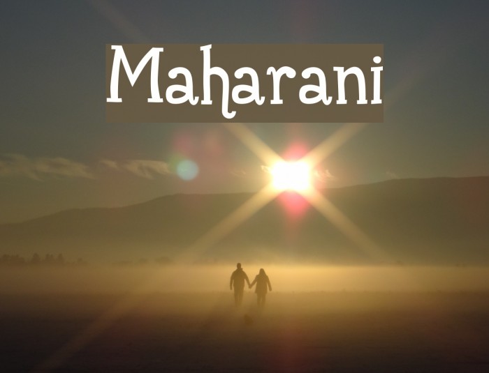 Maharani Font examples