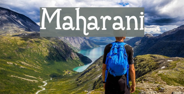 Maharani Font examples