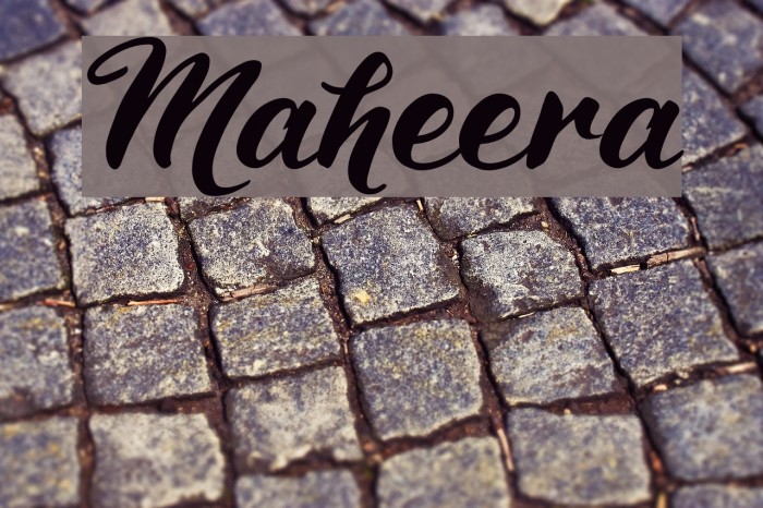 Maheera Font examples