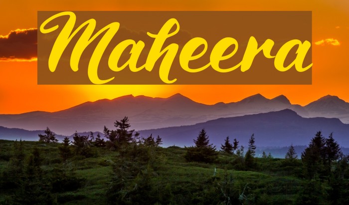 Maheera Font examples