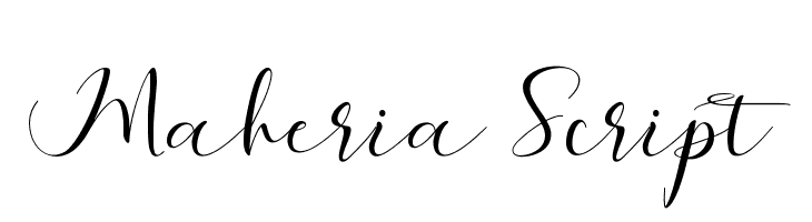 Maheria Script  免费字体下载