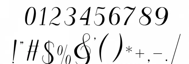 Maheria Script Font OTHER CHARS