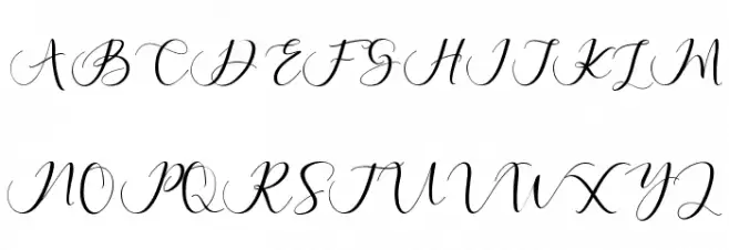 Maheria Script Шрифта ВЕРХНИЙ