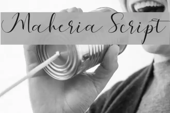 Maheria Script Font examples