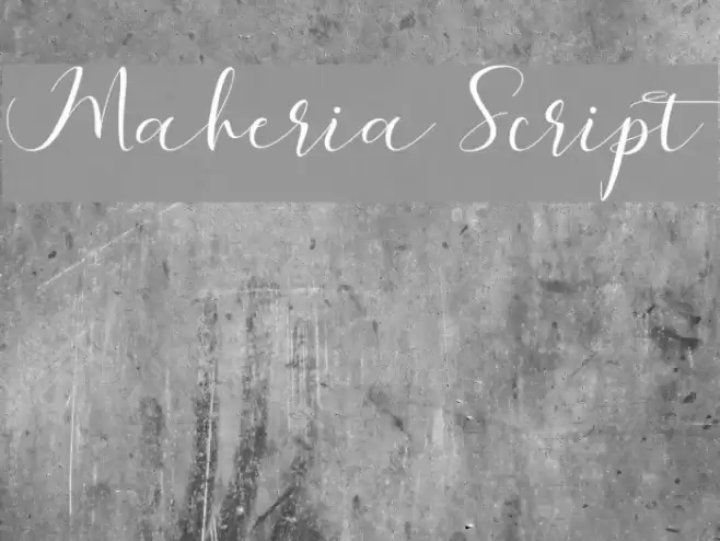 Maheria Script Font examples