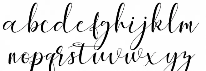 Maheria Script Font Litere mici