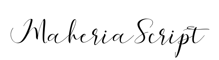 MaheriaScript  font caratteri gratis