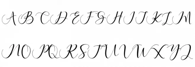 MaheriaScript Schriftart Groß