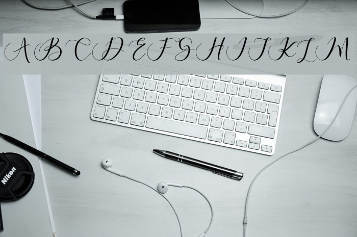 MaheriaScript Font examples