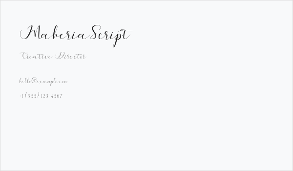 MaheriaScript Business Card