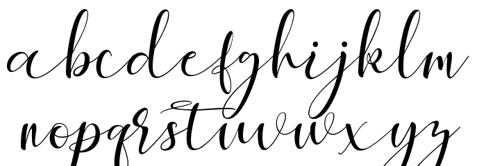 MaheriaScript Font LOWERCASE