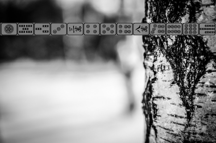Mahjong Plain Font examples