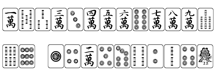 Mahjong Font LOWERCASE