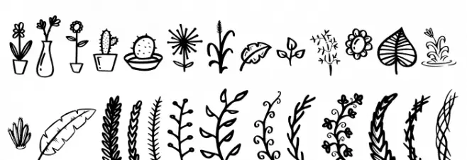 Mahogany Garden Doodle Font UPPERCASE