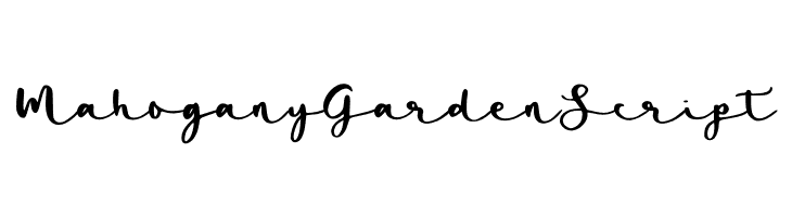Mahogany Garden Script  font caratteri gratis