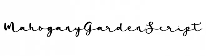 Mahogany Garden Script Font