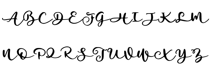 Mahogany Garden Script Font UPPERCASE