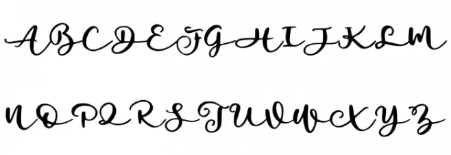 Mahogany Garden Script Font UPPERCASE