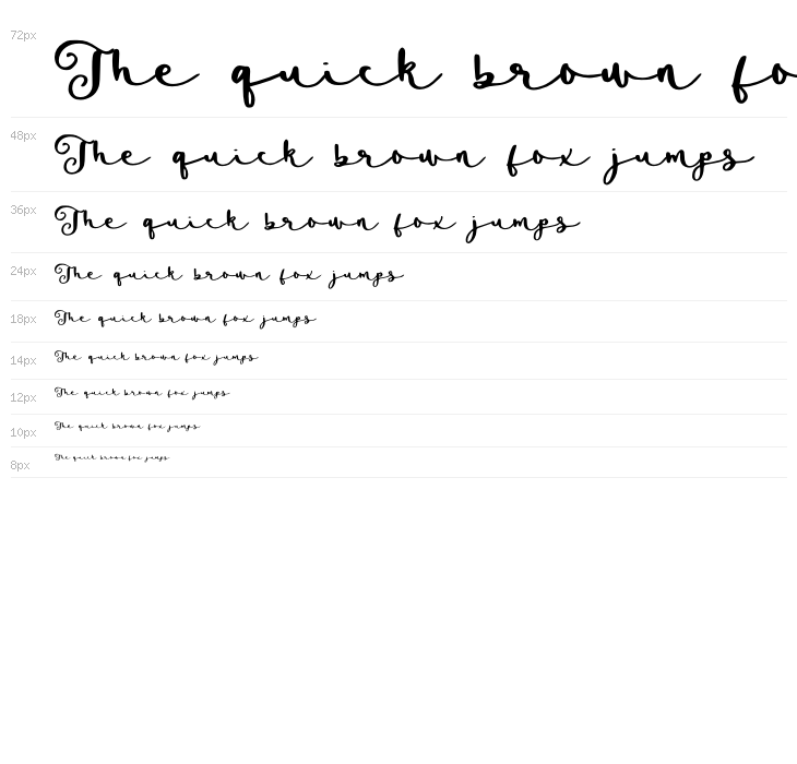 Mahogany Garden Script Waterfall