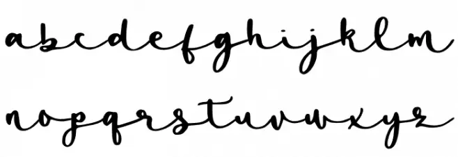 Mahogany Garden Script Font LOWERCASE