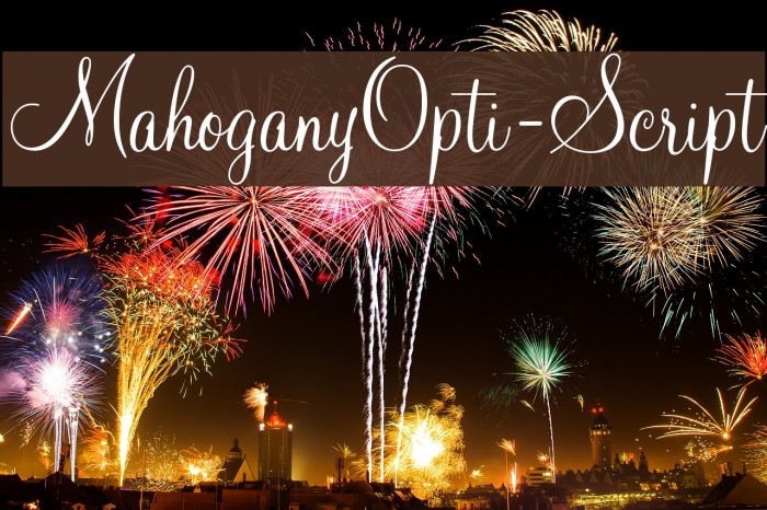 MahoganyOpti-Script Font examples