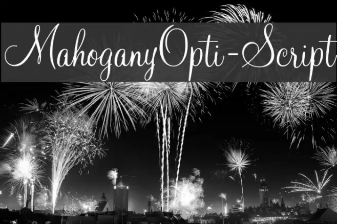 MahoganyOpti-Script Font examples