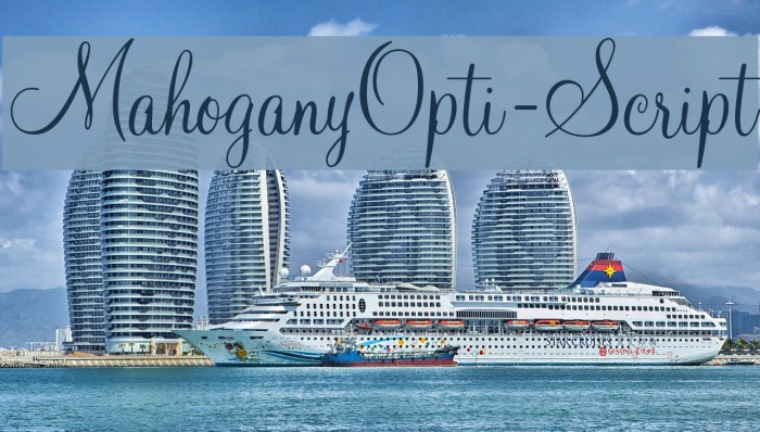 MahoganyOpti-Script Font examples