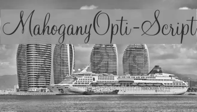 MahoganyOpti-Script Font examples