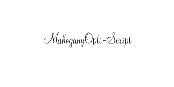 MahoganyOpti-Script Logo