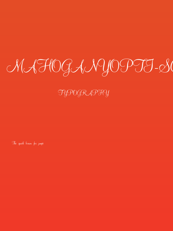 MahoganyOpti-Script Poster