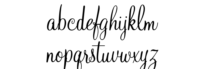 MahoganyOpti-Script Font LOWERCASE