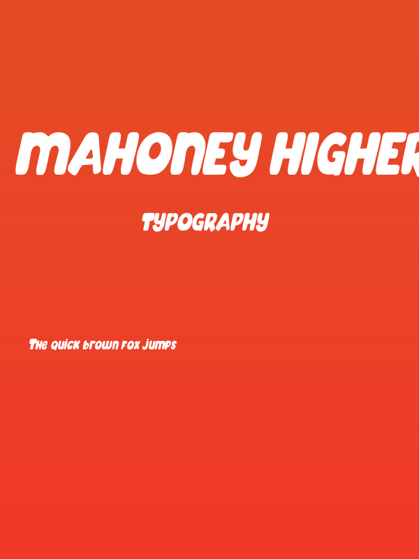 Mahoney Higher Tilted Poster
