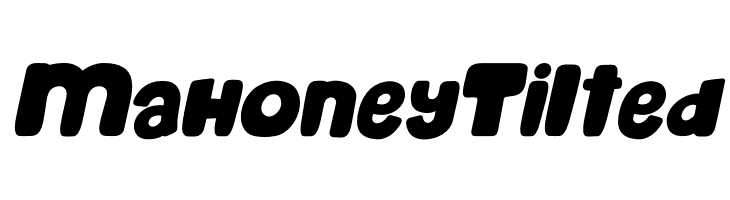 Mahoney Tilted  Frei Schriftart Herunterladen