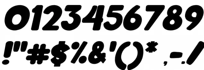 Mahoney Tilted Font OTHER CHARS