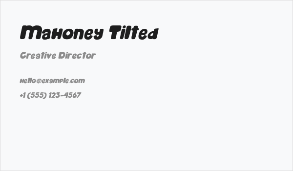 Mahoney Tilted Business Card
