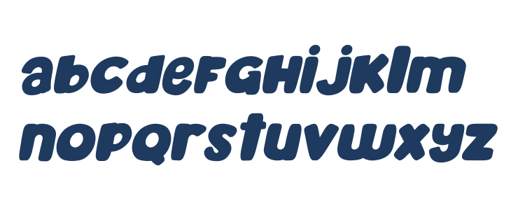 Mahoney Tilted Lowercase